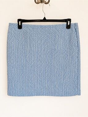 NWT! LOFT Blue Textured Mini Skirt